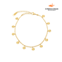 Tornozeleira Conchas Banhado em Ouro 18k