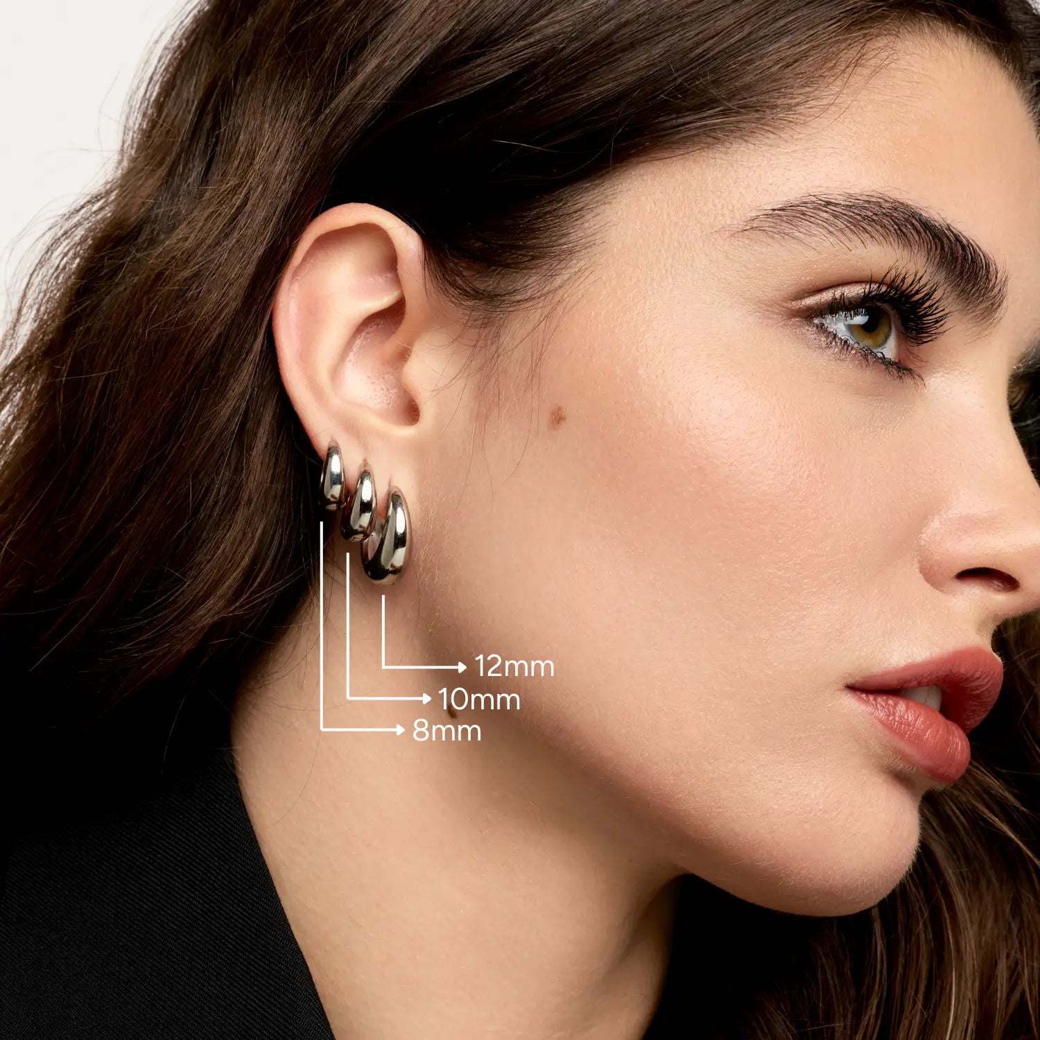 Trio de Brincos Londrinos Banhados em Prata