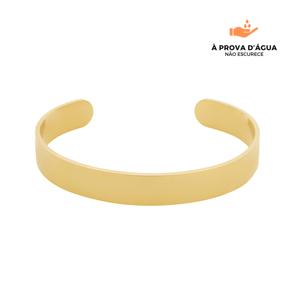 Bracelete Slim Regulável Banhado em Ouro 18k