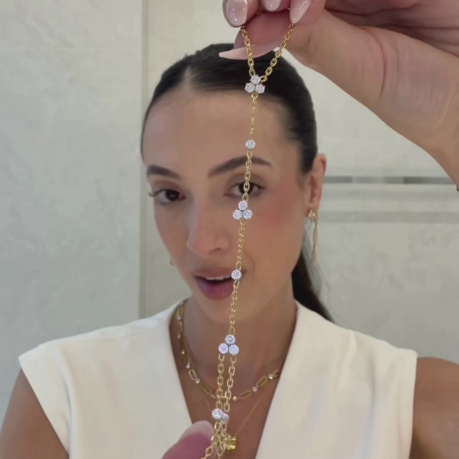 Pulseira de Mão Florenza Banhada em Ouro 18k